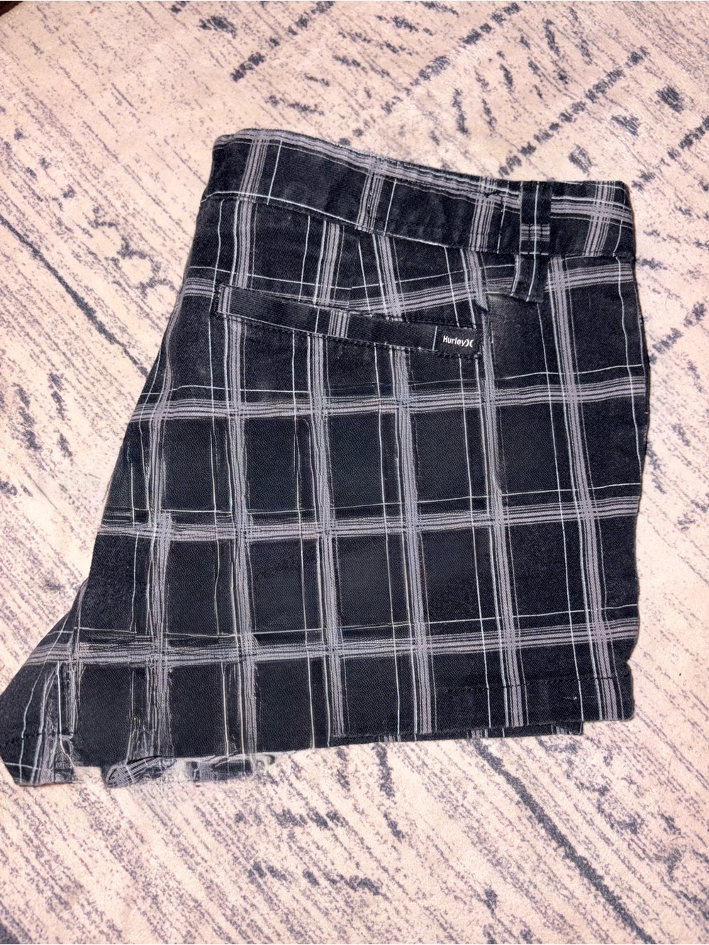 Hurley Black Plaid Women’s Shorts